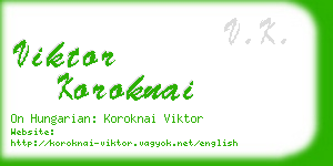 viktor koroknai business card